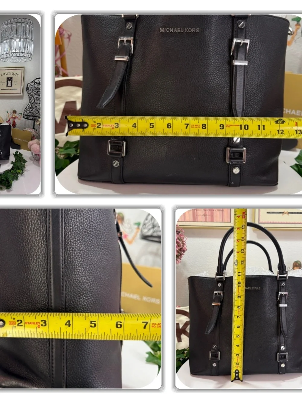 SASSY MICHAEL KORS PEBBLED LEATHER BLACK 2-WAY HANDBAG! MSRP $478